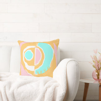 Sunrise Ethnic Circle - Pink Peach Türkis Kissen
