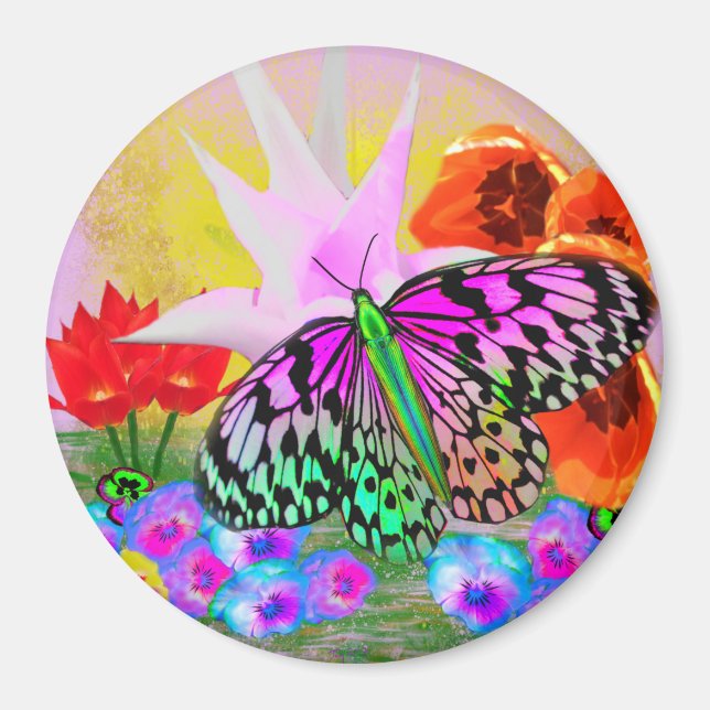 Sunrise Fantasy von Power Blume Magnet (Vorne)