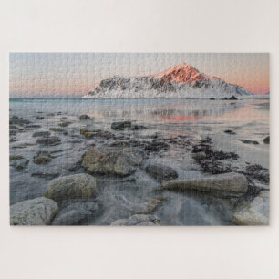 Sunrise Flakstad und Skagsanden Beach Puzzle