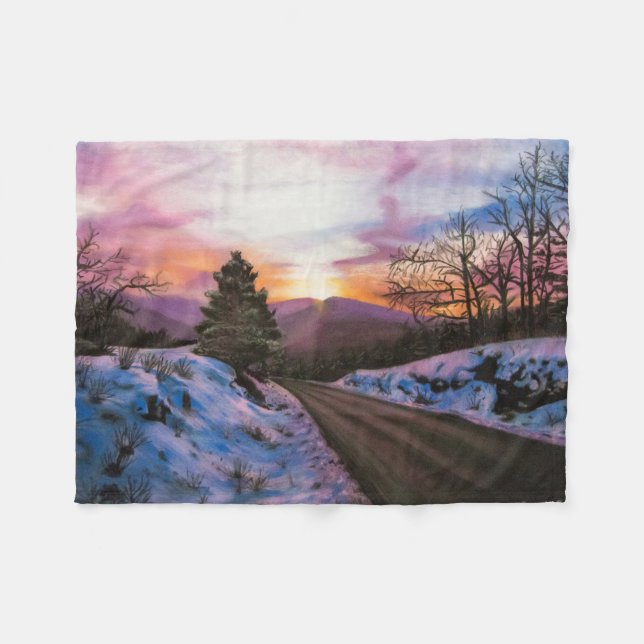 Sunrise Fleece Blanket (Vorderseite (Horizontal))