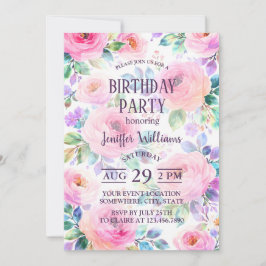 Sunrise Floral Boho Custom Name Design Einladung