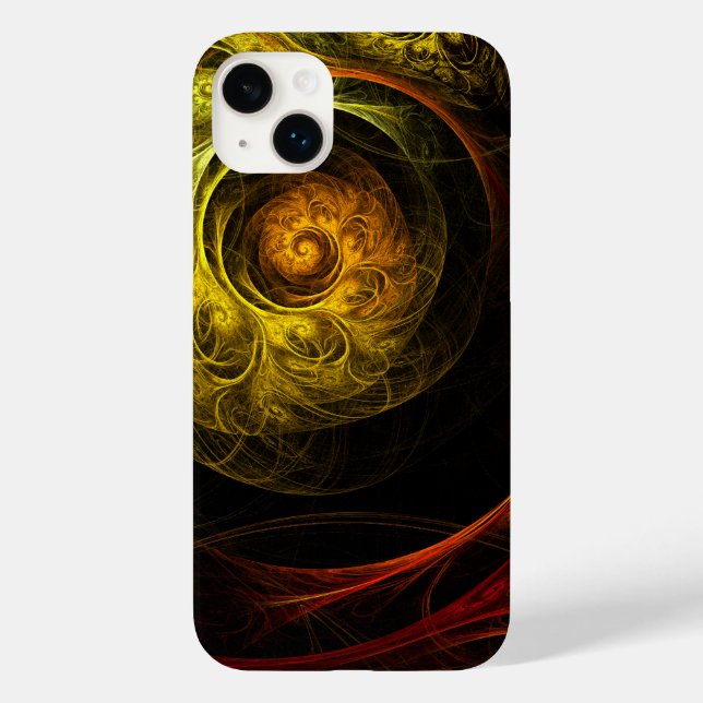 Sunrise Floral Red Abstrakte Kunst Case-Mate iPhone Hülle (Rückseite)