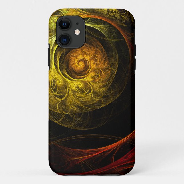 Sunrise Floral Red Abstrakte Kunst Case-Mate iPhone Hülle (Rückseite)