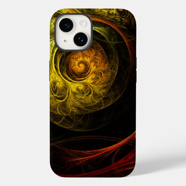 Sunrise Floral Red Abstrakte Kunst Case-Mate iPhone Hülle (Rückseite)