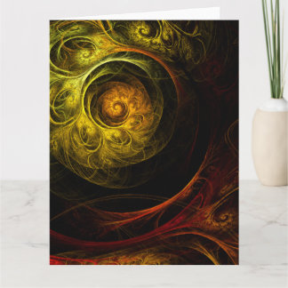 Sunrise Floral Red Abstrakte Kunst Dankeskarte