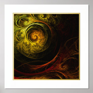 Sunrise Floral Red Abstrakte Kunst Foliendrucke
