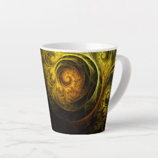 Sunrise Floral Red Abstrakte Kunst Milchtasse