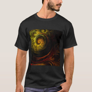 Sunrise Floral Red Abstrakte Kunst T-Shirt