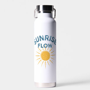 Sunrise Flow Retro Sonnen Grafik Druck Vinyasa Yog Trinkflasche