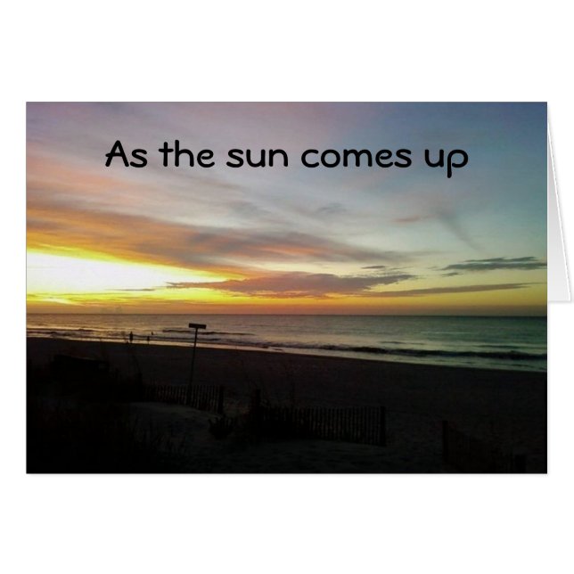 SUNRISE-FOTO - DIE SONNE KOMMT MIR AUF DEN SPIEL (Vorderseite (Horizontal))