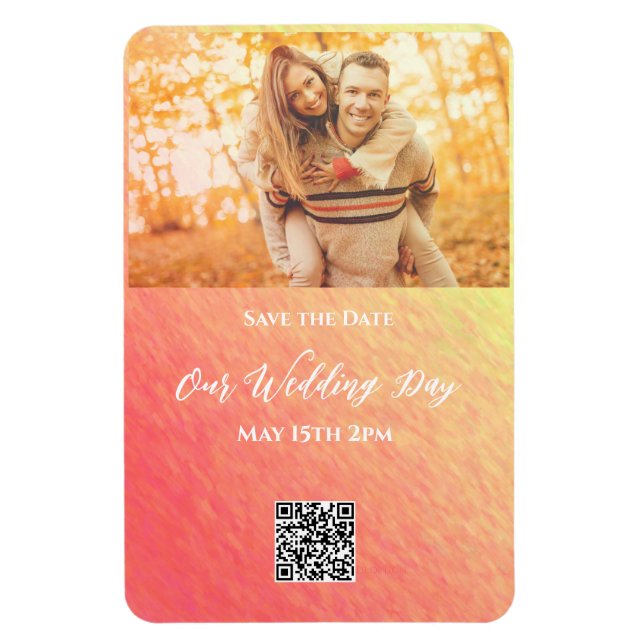 Sunrise-Foto Save the Date Hochzeit- Magnet (Vertikal)