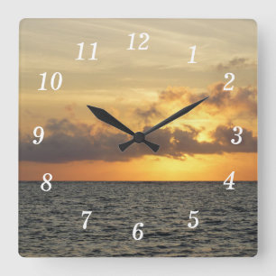 Sunrise Glory Folk Beach Wall Uhr