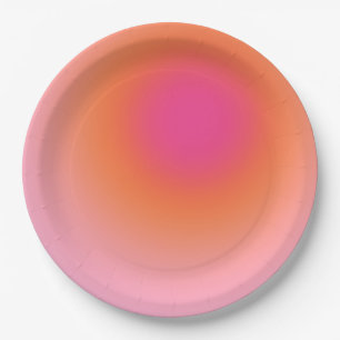 Sunrise Gradient - Beige rosa Orange Pappteller