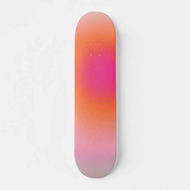 Sunrise Gradient - Beige rosa Orange Skateboard (Vorne)