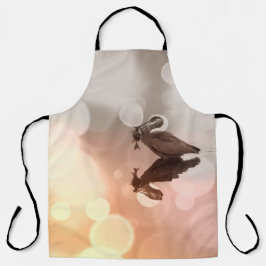 Sunrise Great Blue Herts Reflection Fisherman Fish Schürze