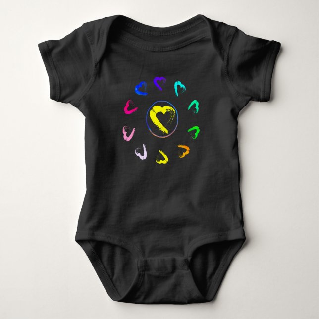 Sunrise Hearts Baby Bodysuit Baby Strampler (Vorderseite)