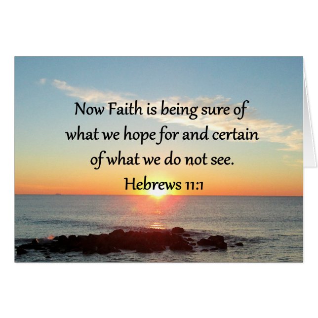 SUNRISE HEBREWS 11:1 FOTO DESIGN (Vorderseite (Horizontal))