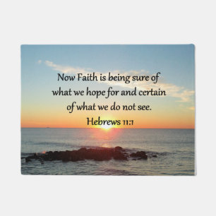 SUNRISE HEBREWS 11:1 FOTO DESIGN FUßMATTE