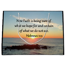 SUNRISE HEBREWS 11:1 FOTO DESIGN GROßE GESCHENKTÜTE