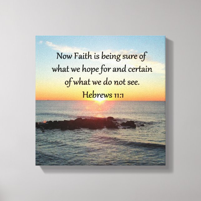 SUNRISE HEBREWS 11:1 FOTO DESIGN LEINWANDDRUCK (Vorderseite)