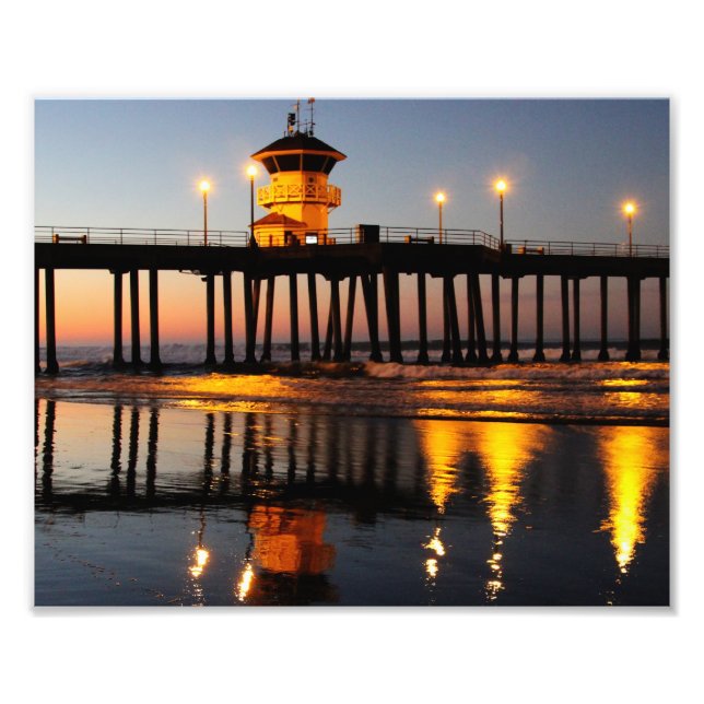 Sunrise Huntington Beach Pier Fotodruck (Vorne)