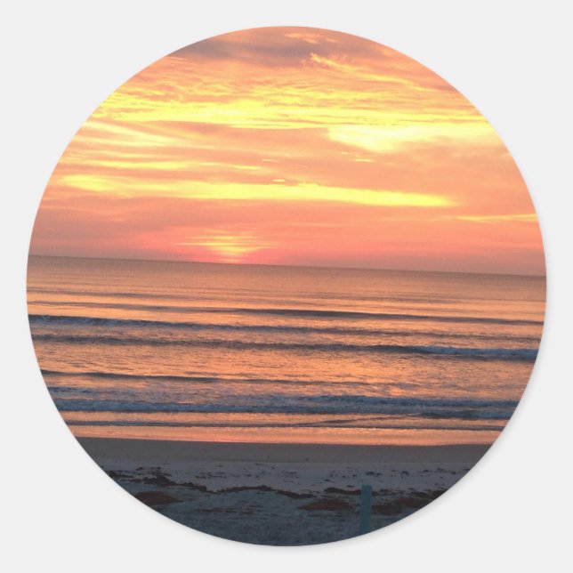 Sunrise in Daytona Beach, FL Runder Aufkleber (Vorderseite)