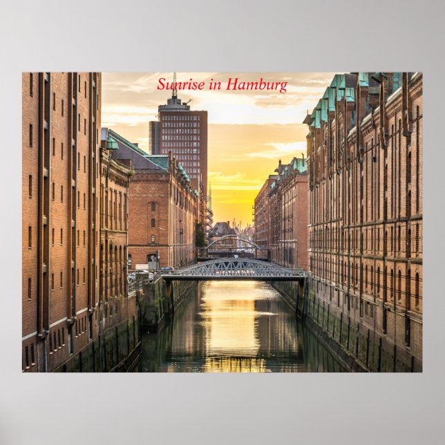 Sunrise in Hamburg Poster (Vorne)