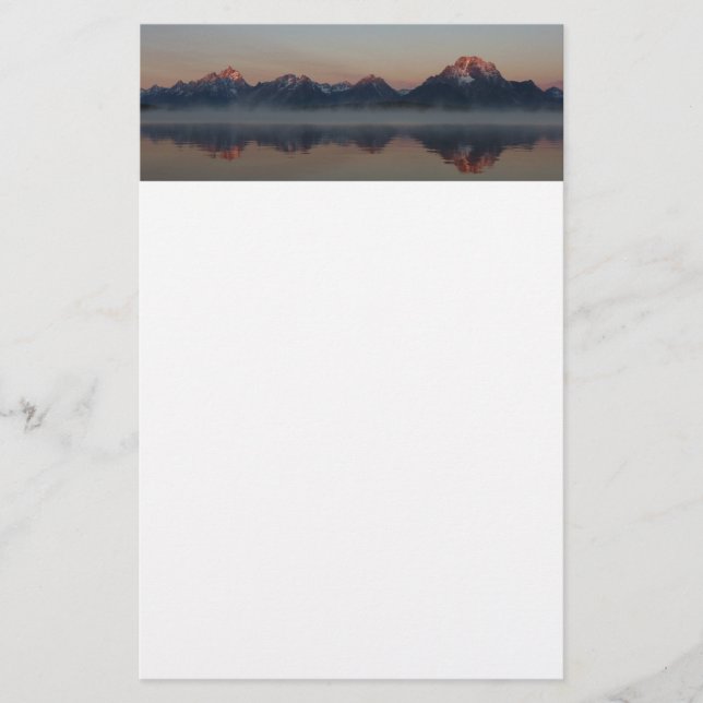 Sunrise in Jackson Dam Grand Teton Nationalpark Briefpapier (Vorderseite)