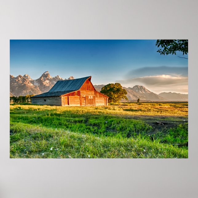 Sunrise in Moulton Barn Poster (Vorne)