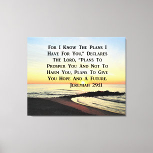 SUNRISE JEREMIAH 29:11 BIBLE VERSE LEINWANDDRUCK