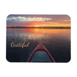 Sunrise Kayak Dankbarkeit Magnet