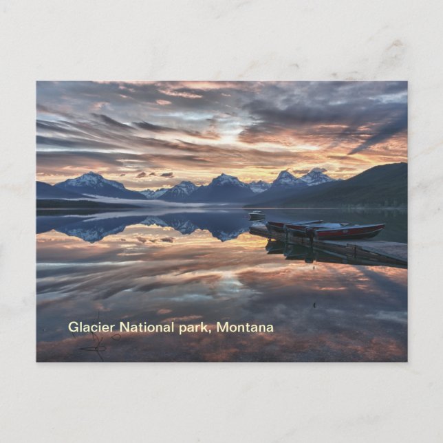 Sunrise Lake Mcdonald Postkarte (Vorderseite)