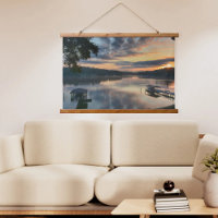Sunrise Lake View Landschaftliches Ufer Fotografis