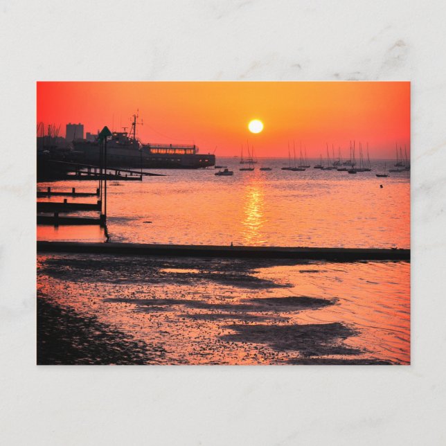 Sunrise, Leigh-on-sea, Essex, England, Vereinigtes Postkarte (Vorderseite)