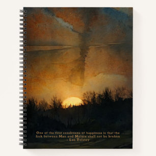 Sunrise Leo Tolstoi Glück Zitat Black Journal Notizbuch