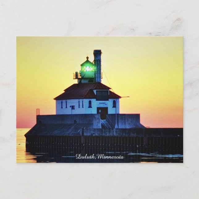 Sunrise Lighthouse Duluth, Minnesota Postkarte (Vorderseite)