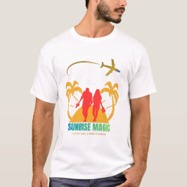 Sunrise Love Silhouette – Romantic Couple Beach  T-Shirt
