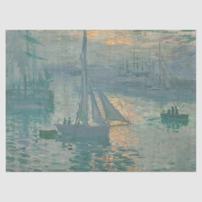 Sunrise (Marine) von Claude Monet Seidenpapier (Vorderseite)