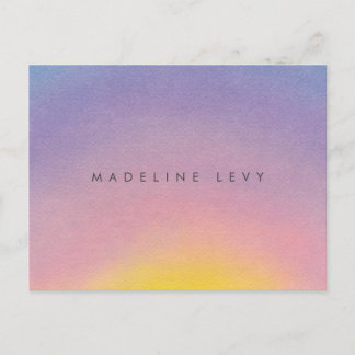 Sunrise Minimalistisch Moderne Watercolor Postkart Postkarte