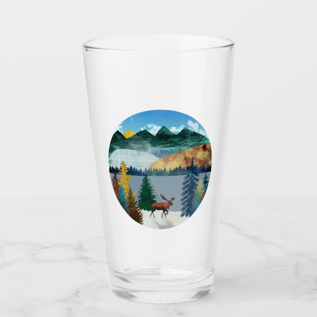 Sunrise Moose Glas (Vorderseite)