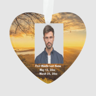 Sunrise Morning Sunshine Dated Foto Custom Ornament