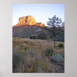 Sunrise on Casa Grande, BBNP, Texas Poster