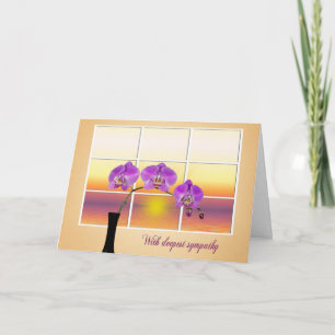 Sunrise Orchids Beileid Karte