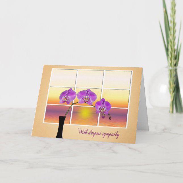 Sunrise Orchids Beileid Karte (Vorderseite)