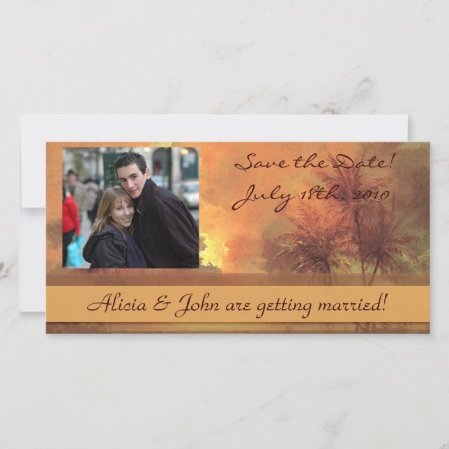 Sunrise Over Diamond Head Save the Date Fotokarte (Vorderseite)