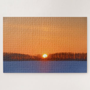 Sunrise Over Prairie   Manitoba, Canada Puzzle