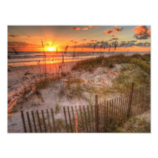 Sunrise Over Sand Dunes in Daytona Beach, FL Fotodruck