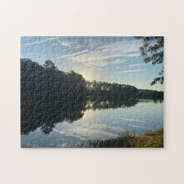 Sunrise Over the Georgia Lake Puzzle (Horizontal)