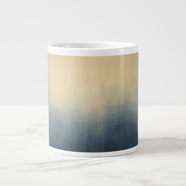 Sunrise Over the Skyline – Abstract Gradient City  Jumbo-Tasse (Vorderseite)