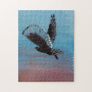Sunrise Owl Art Flying Bird Puzzle